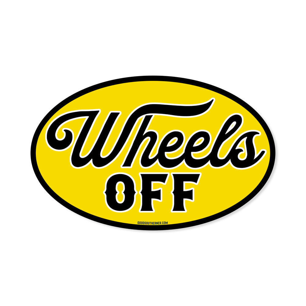 Wheels Off Sticker